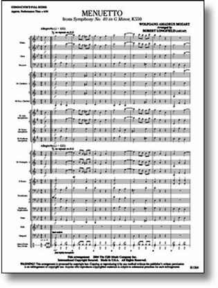 Picture of Menuetto from Symphony No. 40 in G Minor, K 500